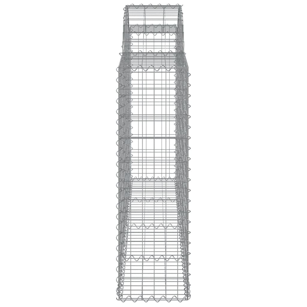 Coșuri gabion arcuite 4 buc, 200x30x100/120 cm fier galvanizat