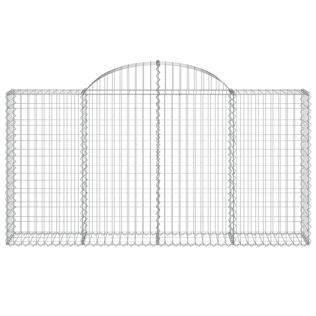 Coșuri gabion arcuite 5 buc, 200x30x100/120 cm fier galvanizat