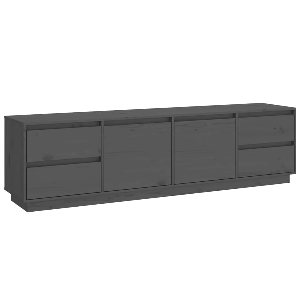 TV sideboard, gray, 176x37x47.5 cm, solid pine wood