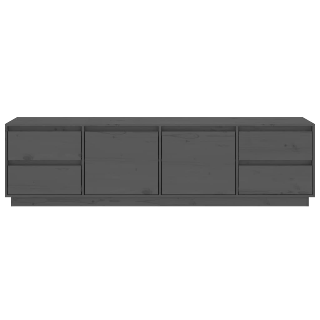 TV sideboard, gray, 176x37x47.5 cm, solid pine wood