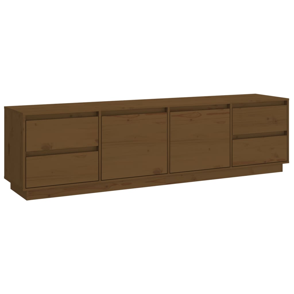 TV chest, honey brown, 176x37x47.5 cm, solid pine wood