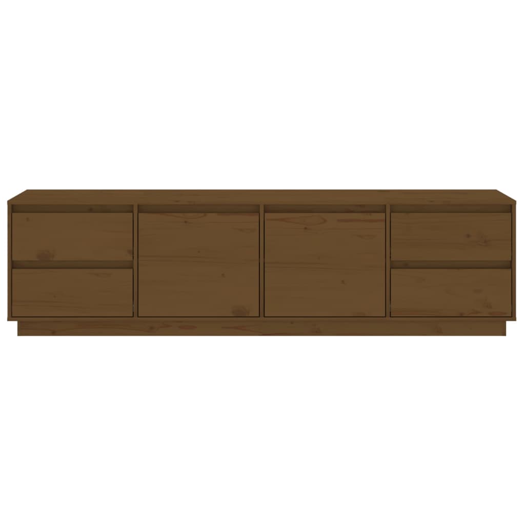 TV chest, honey brown, 176x37x47.5 cm, solid pine wood