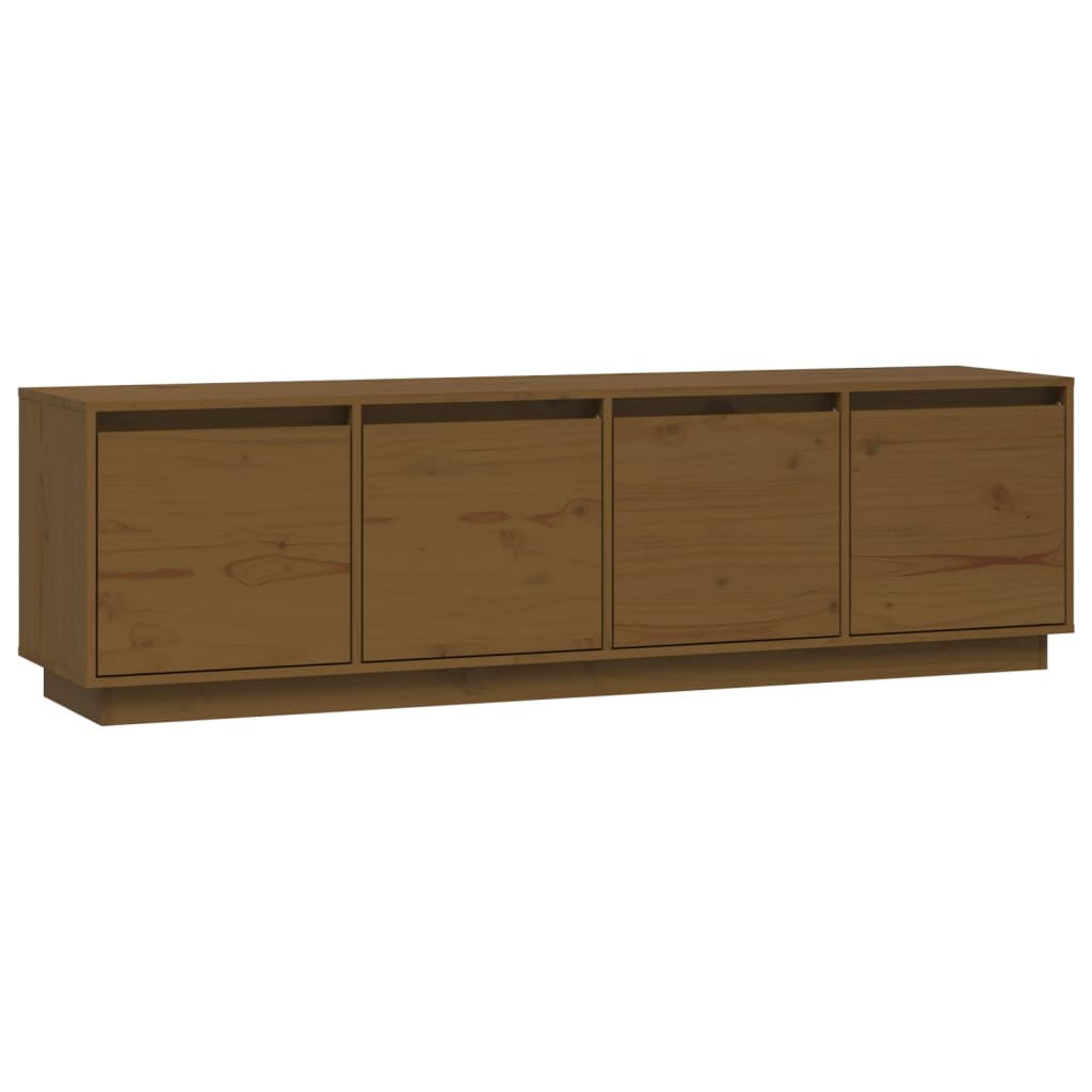 TV chest, honey brown, 156x37x45 cm, solid pine wood