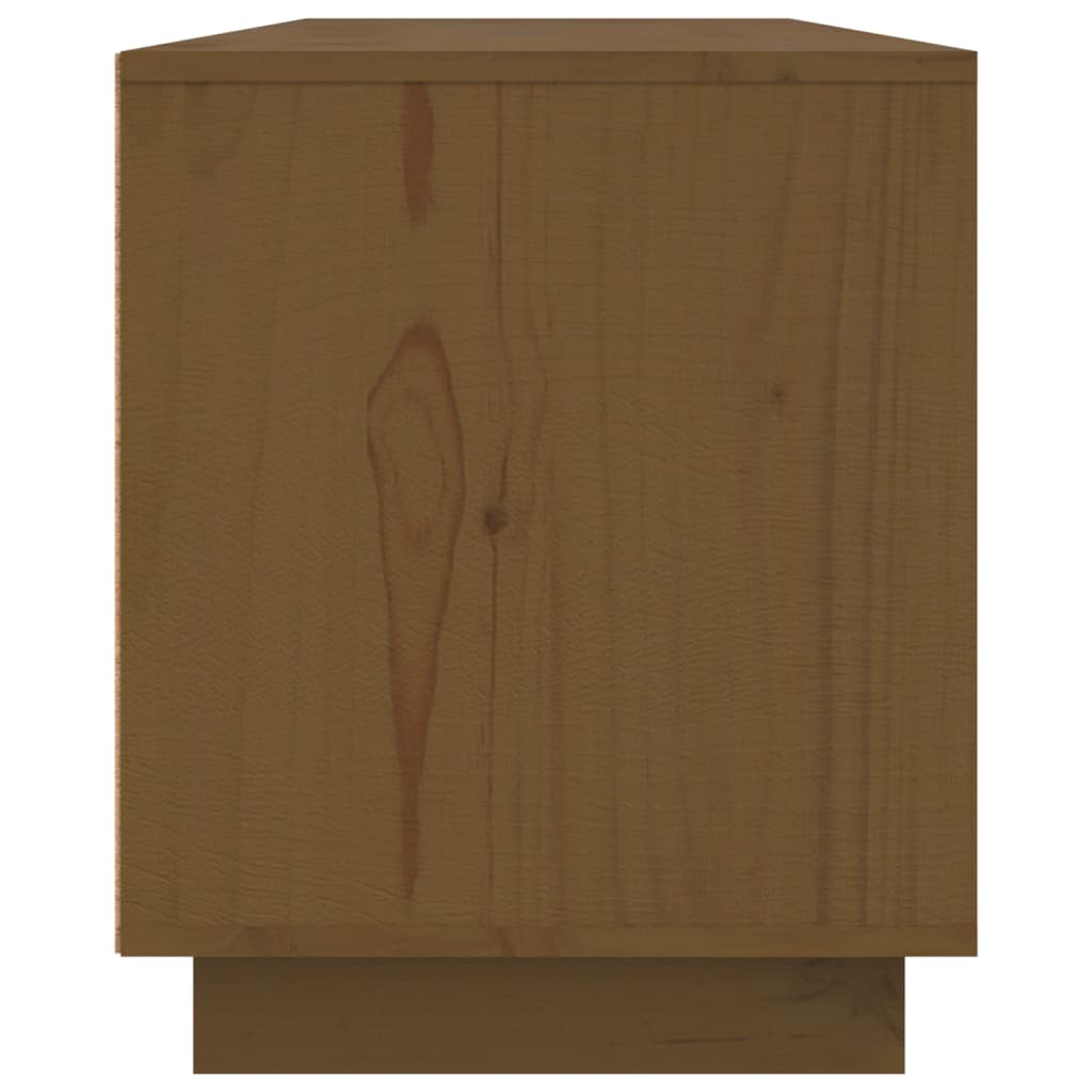 TV chest, honey brown, 156x37x45 cm, solid pine wood