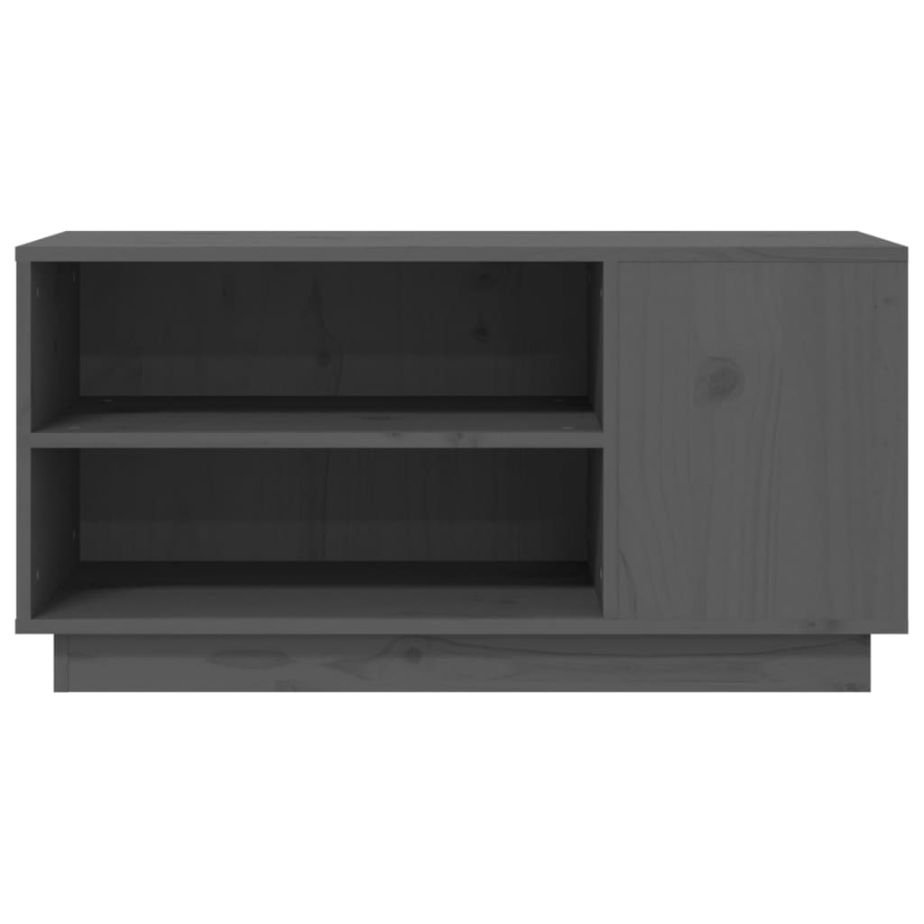 TV sideboard, gray, 80x35x40.5 cm, solid pine wood