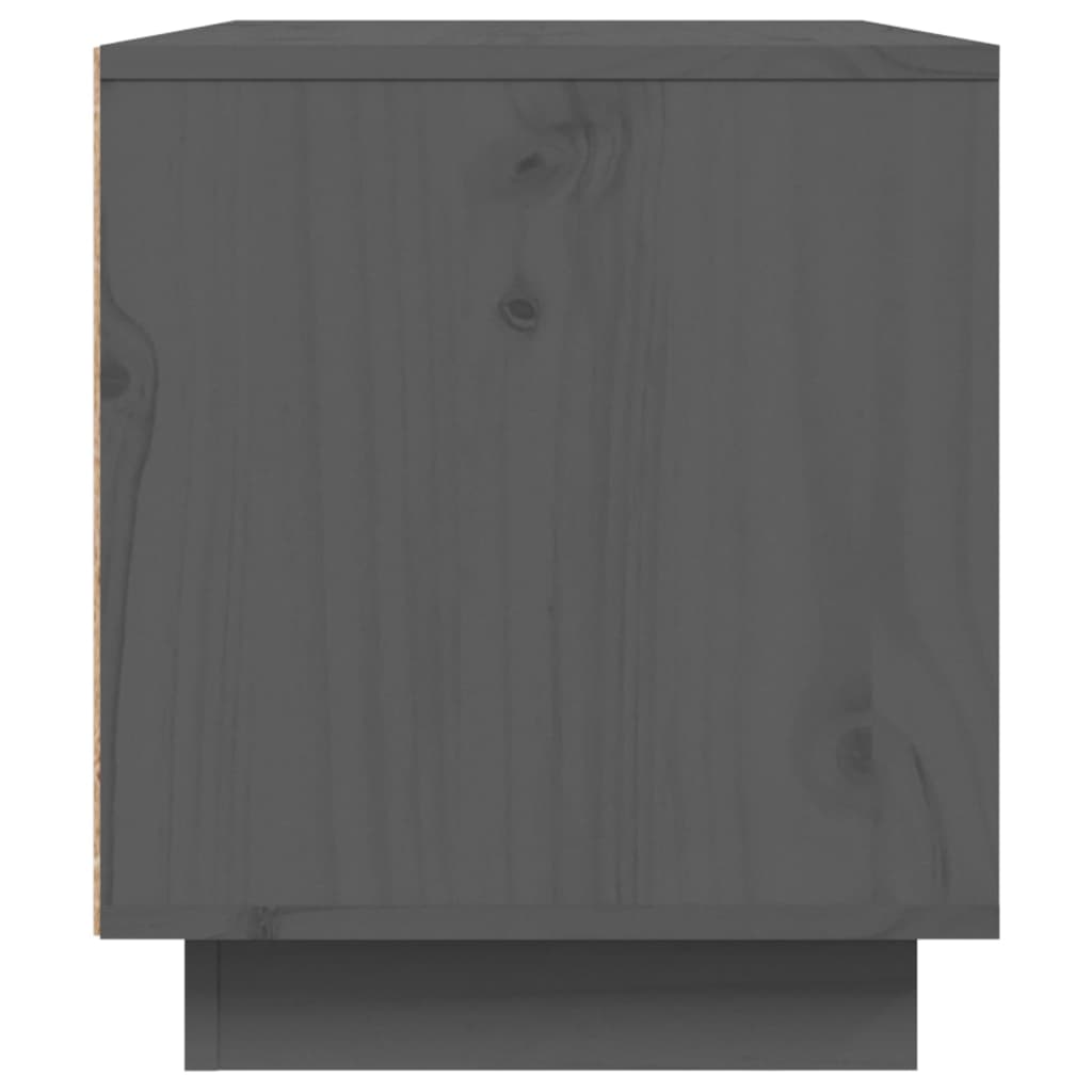 TV sideboard, gray, 80x35x40.5 cm, solid pine wood