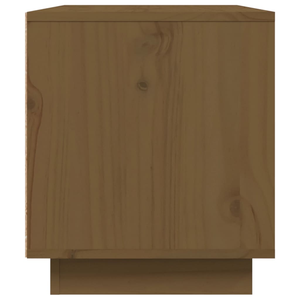 TV chest, honey brown, 80x35x40.5 cm, solid pine wood