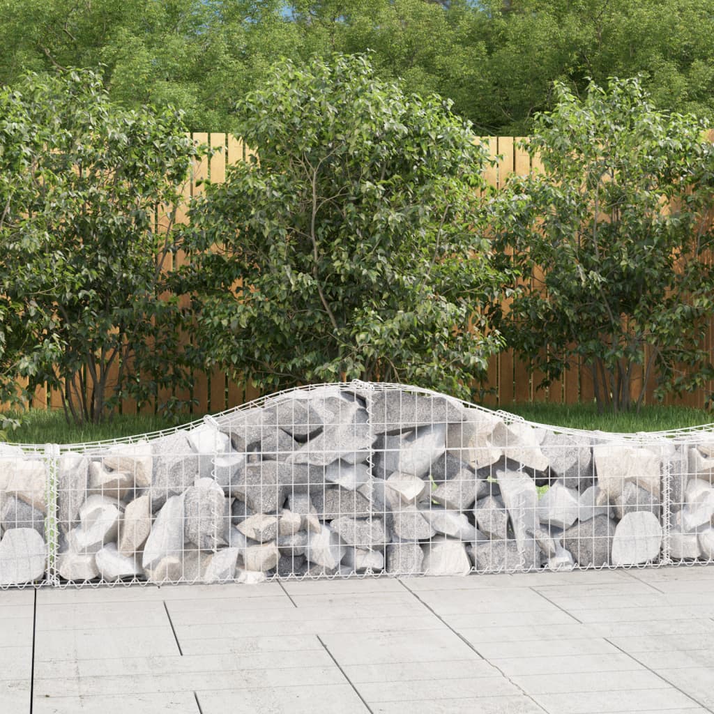 Coș gabion arcuit, 200x30x40/60 cm, fier galvanizat