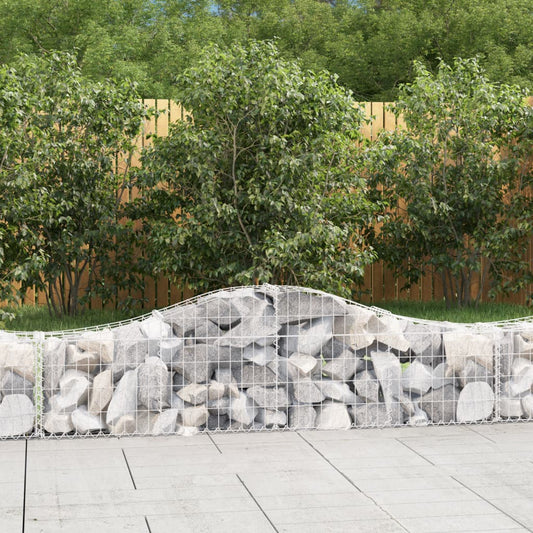 Coș gabion arcuit, 200x30x40/60 cm, fier galvanizat