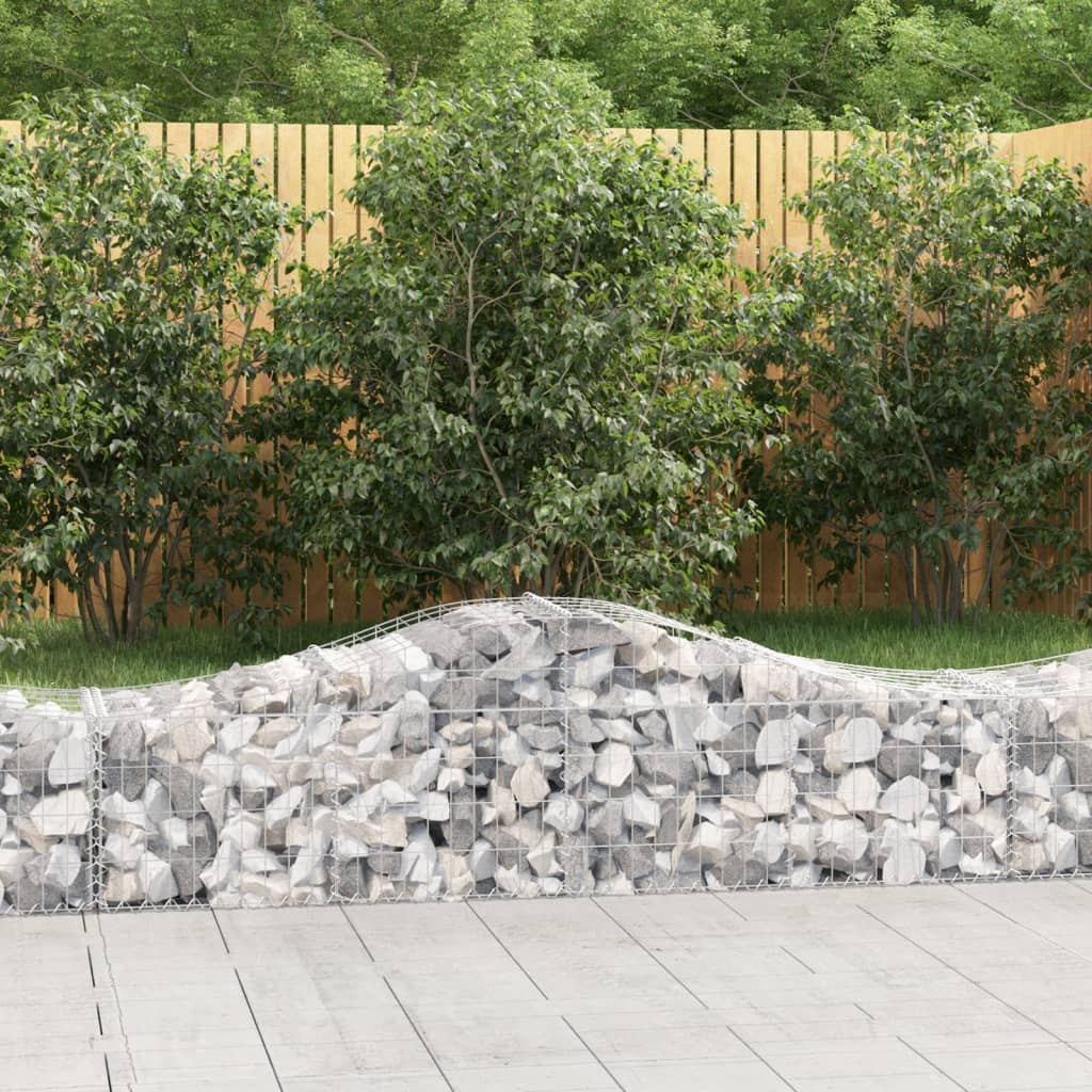 Coș gabion arcuit, 200x50x40/60 cm, fier galvanizat