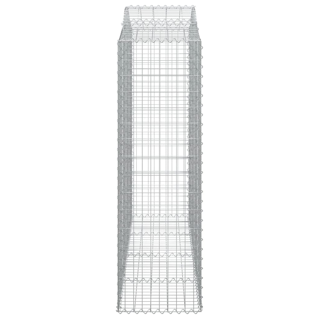 Coș gabion arcuit, 200x50x160/180 cm, fier galvanizat