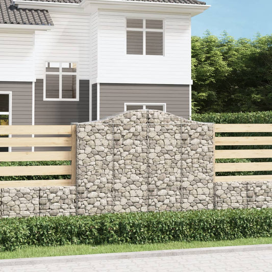 Coș gabion arcuit, 200x50x160/180 cm, fier galvanizat