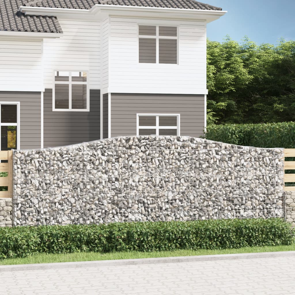 Coș gabion arcuit, 400x30x140/160 cm, fier galvanizat