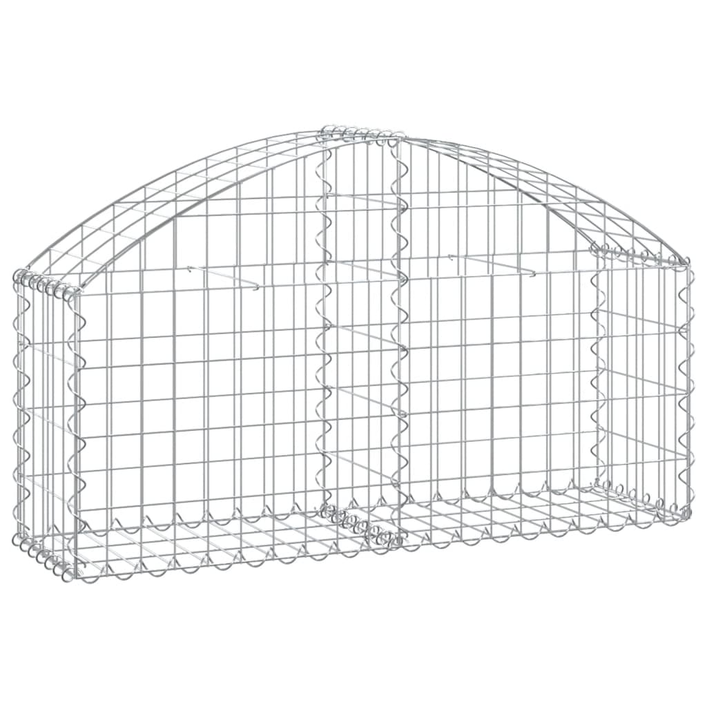 Coș gabion arcuit, 100x30x40/60 cm, fier galvanizat