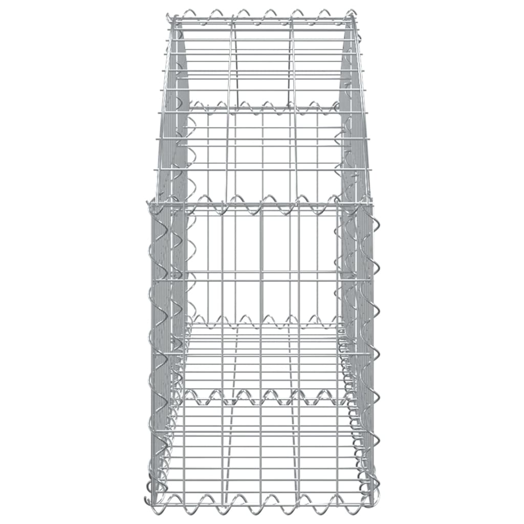 Coș gabion arcuit, 100x30x40/60 cm, fier galvanizat
