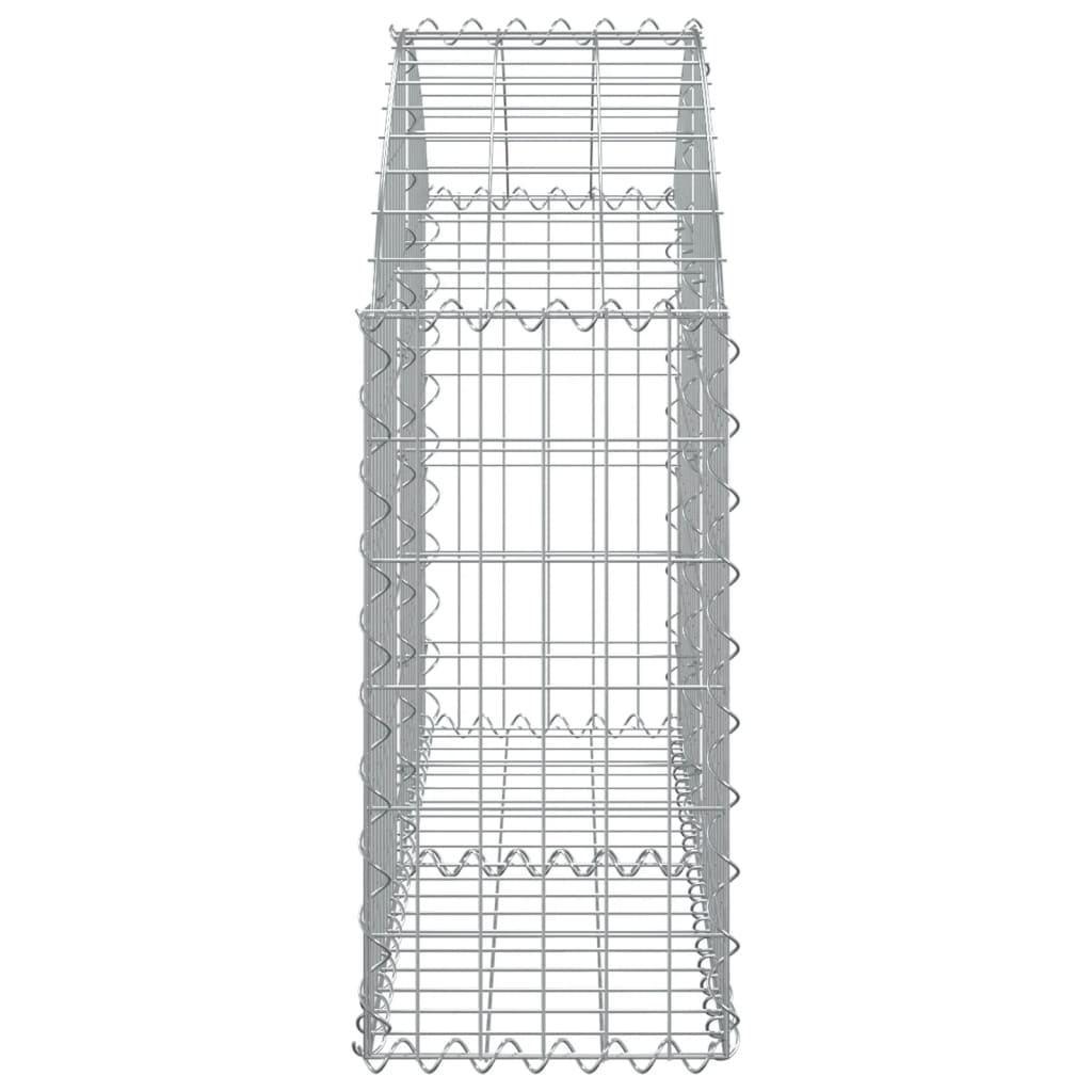 Coș gabion arcuit, 100x30x60/80 cm, fier galvanizat