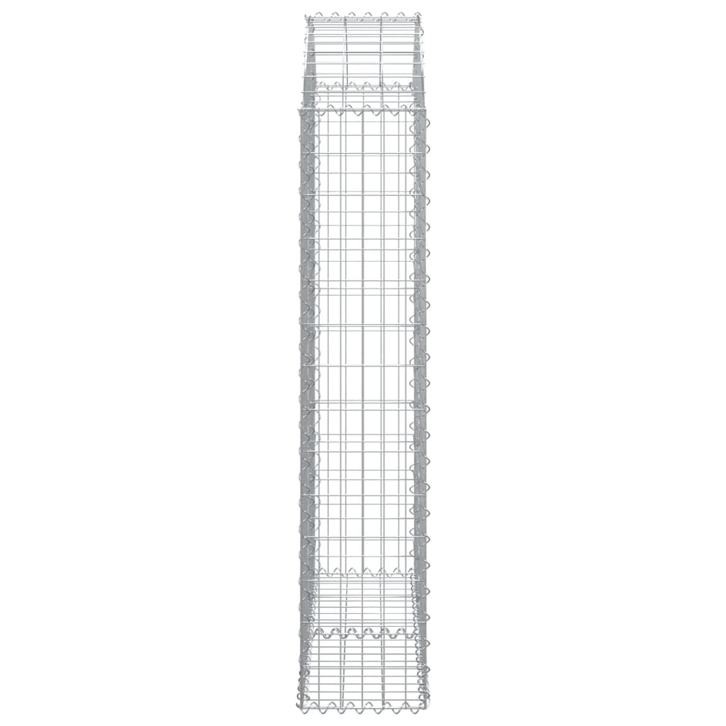 Coș gabion arcuit, 100x30x140/160 cm, fier galvanizat
