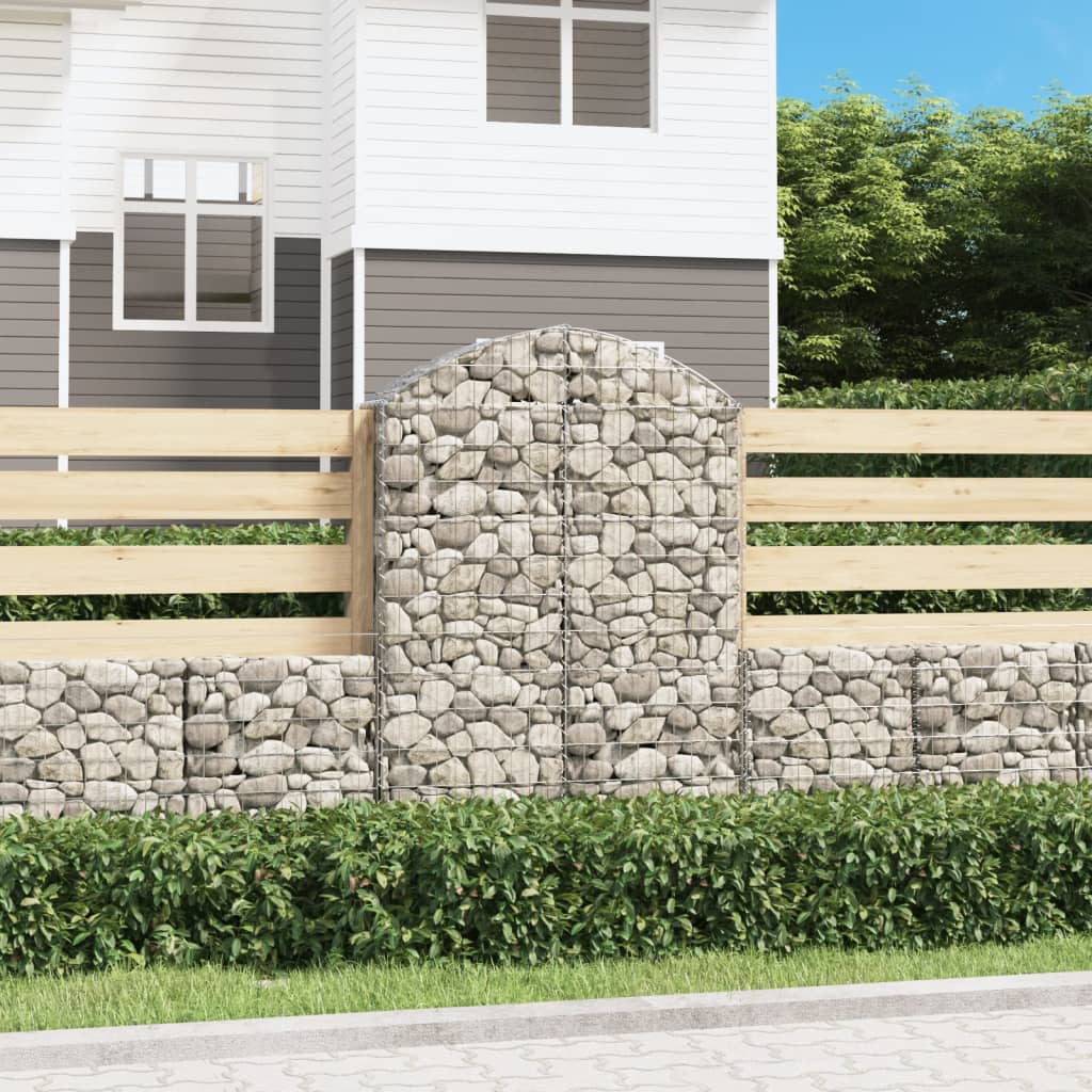 Coș gabion arcuit, 100x30x140/160 cm, fier galvanizat