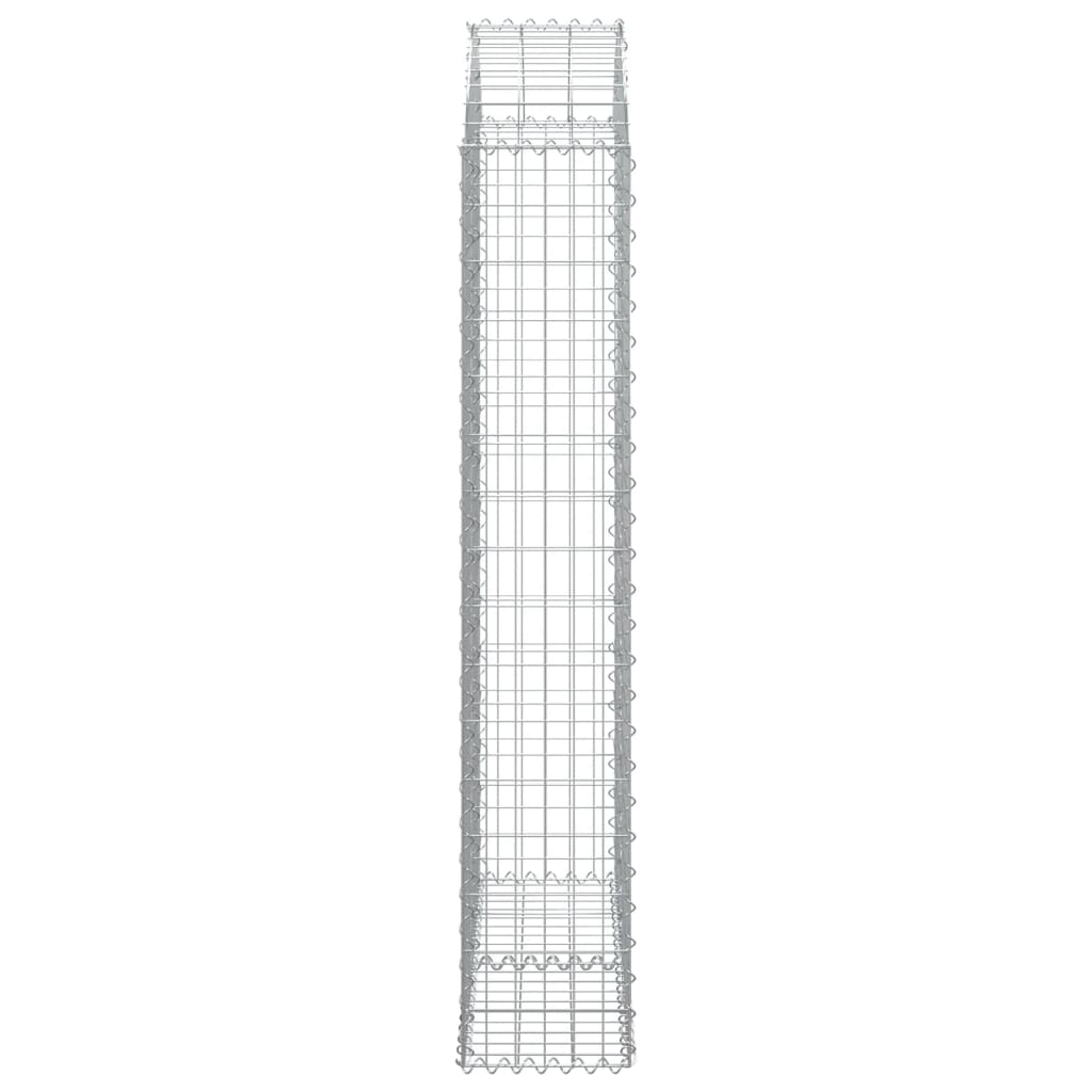 Coș gabion arcuit, 100x30x160/180 cm, fier galvanizat