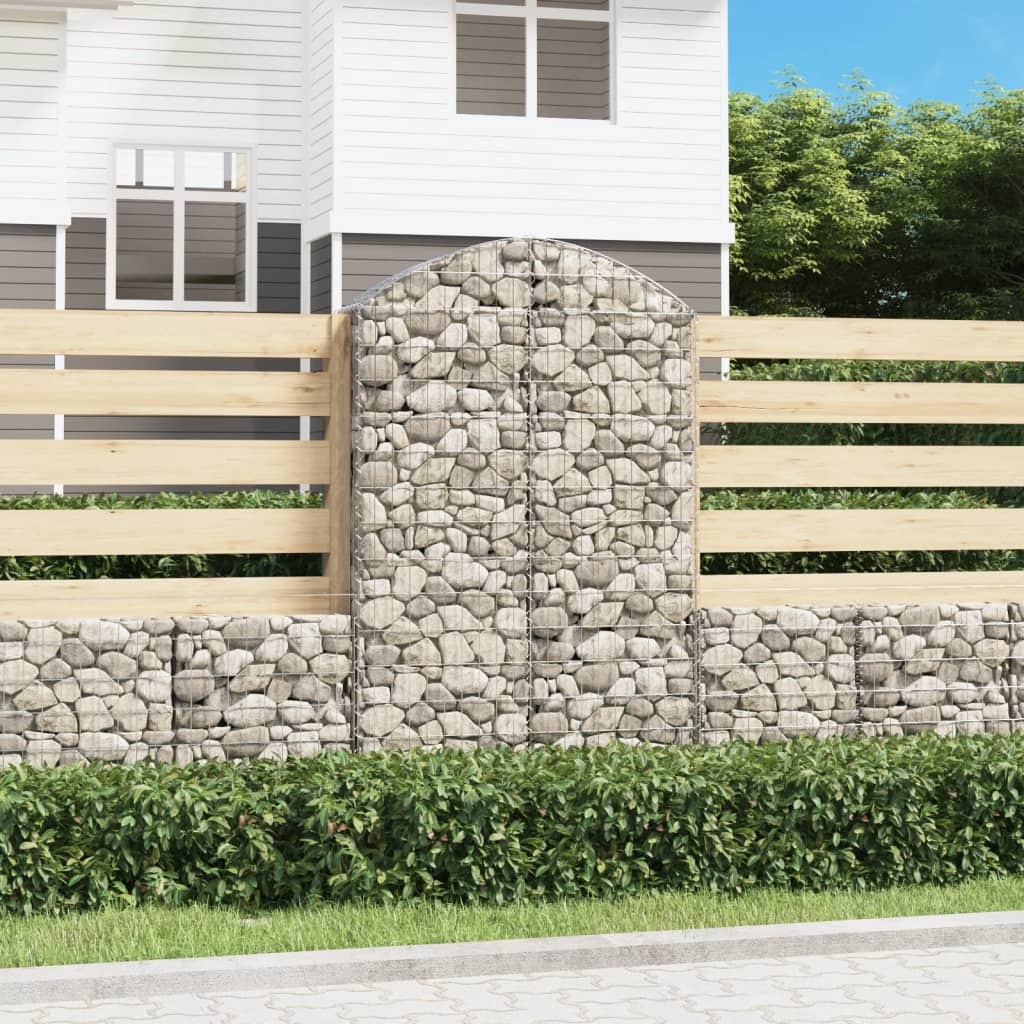 Coș gabion arcuit, 100x30x160/180 cm, fier galvanizat