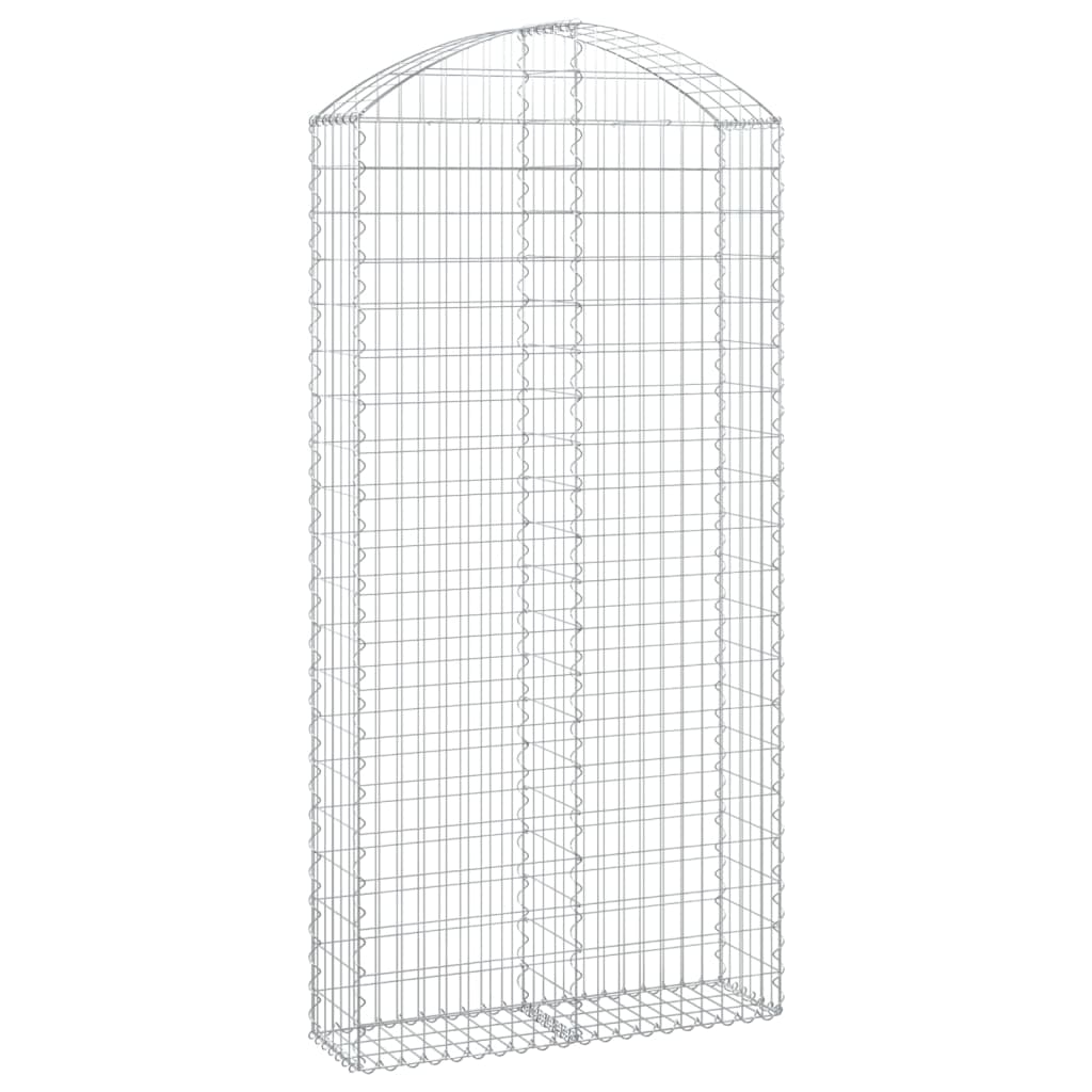 Coș gabion arcuit, 100x30x200/220 cm, fier galvanizat