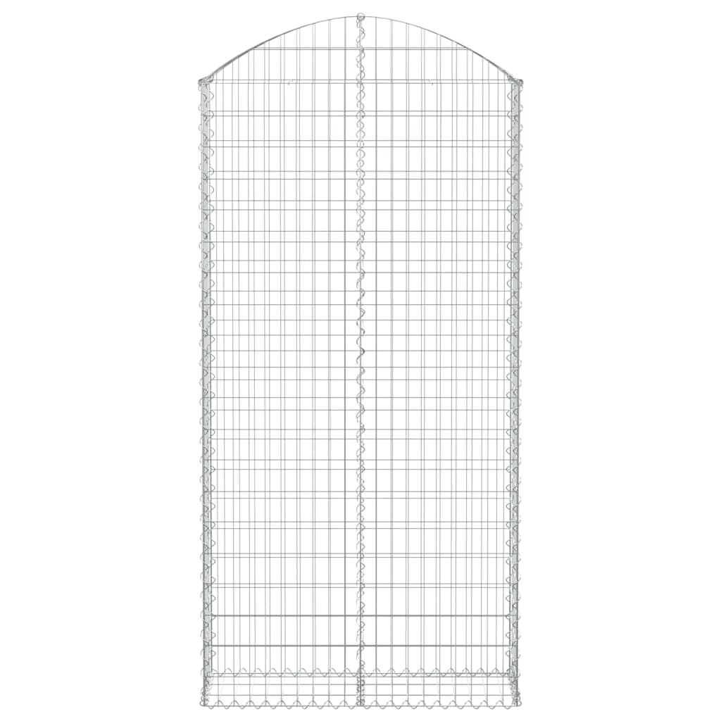Coș gabion arcuit, 100x30x200/220 cm, fier galvanizat