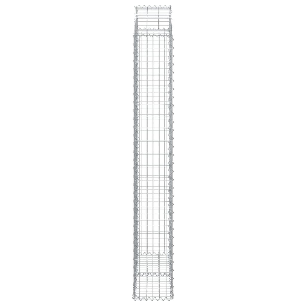 Coș gabion arcuit, 100x30x200/220 cm, fier galvanizat