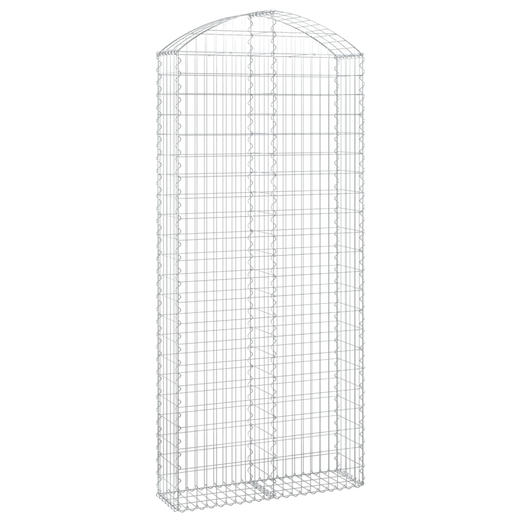 Coș gabion arcuit, 100x30x220/240 cm, fier galvanizat