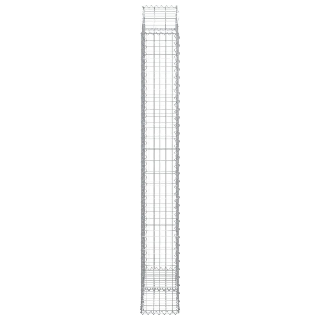 Coș gabion arcuit, 100x30x220/240 cm, fier galvanizat