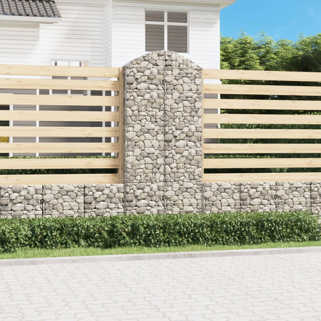Coș gabion arcuit, 100x30x220/240 cm, fier galvanizat