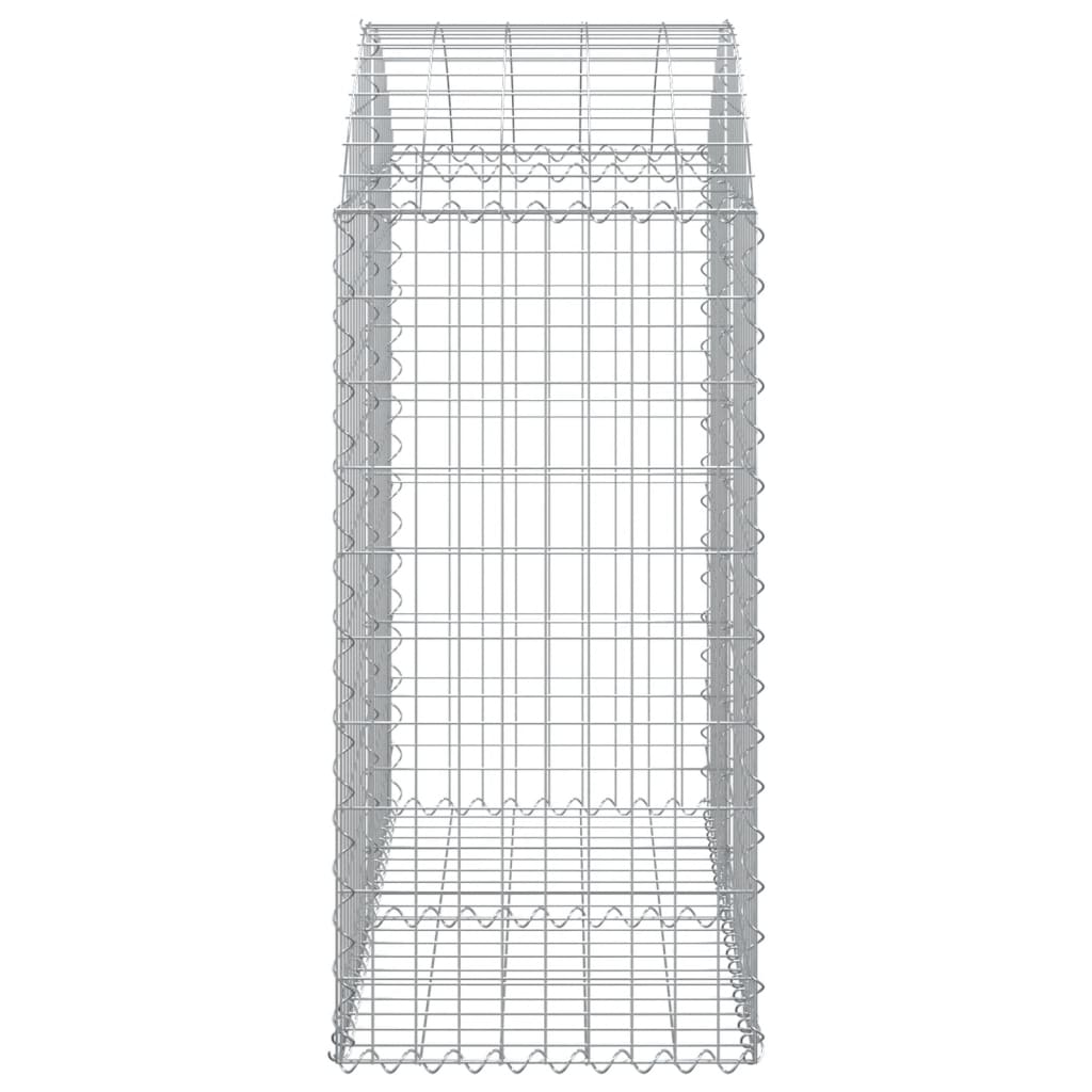 Coș gabion arcuit, 100x50x100/120 cm, fier galvanizat