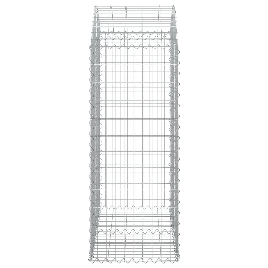 Coș gabion arcuit, 100x50x120/140 cm, fier galvanizat