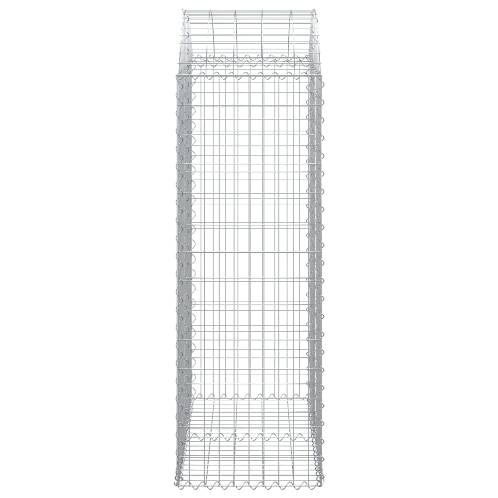 Coș gabion arcuit, 100x50x140/160 cm, fier galvanizat