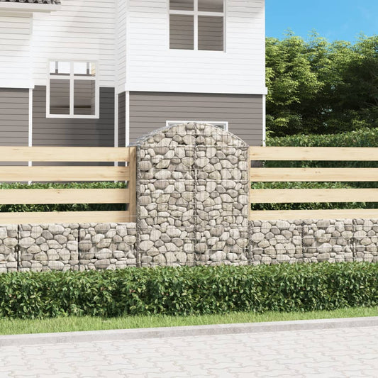 Coș gabion arcuit, 100x50x140/160 cm, fier galvanizat