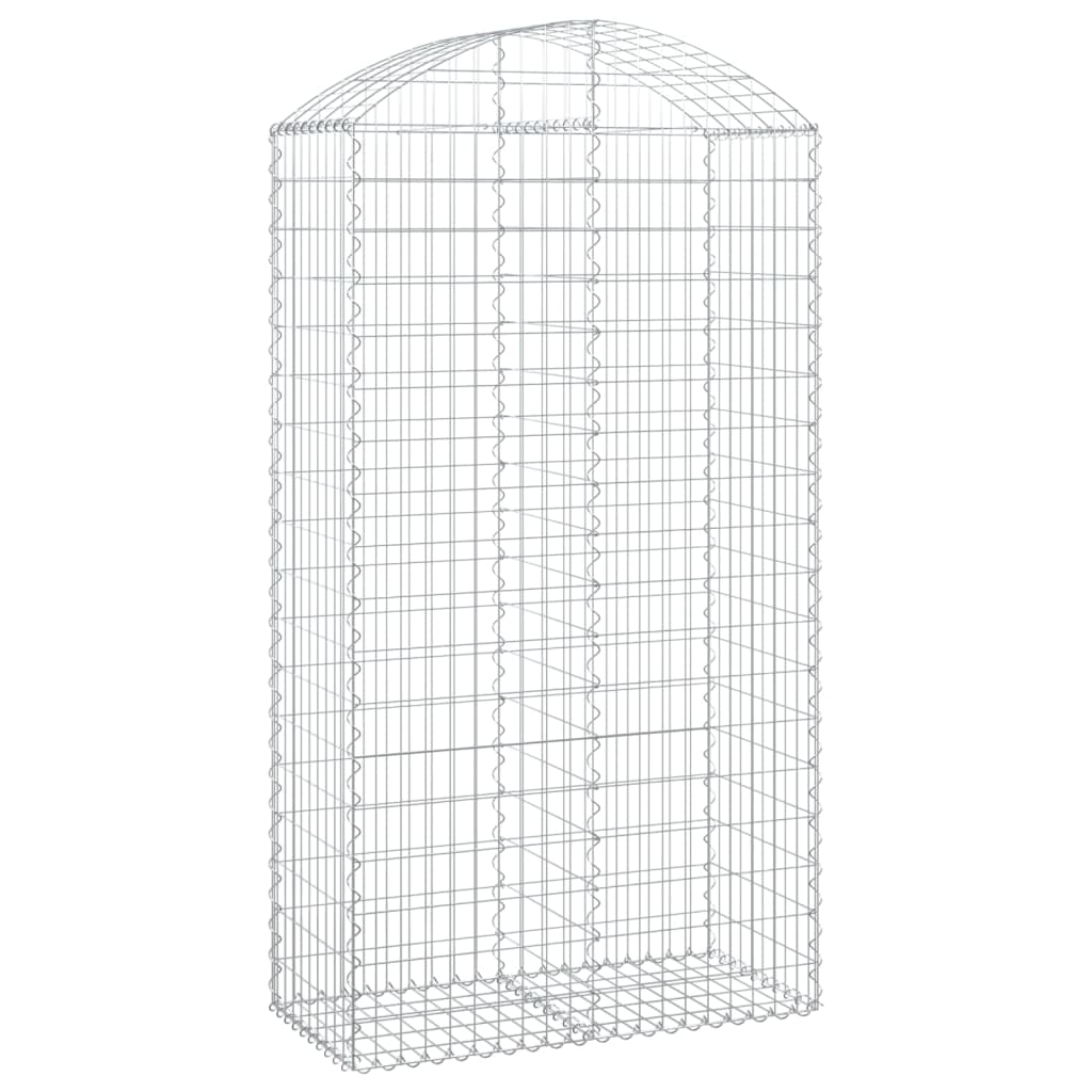 Coș gabion arcuit, 100x50x180/200 cm, fier galvanizat
