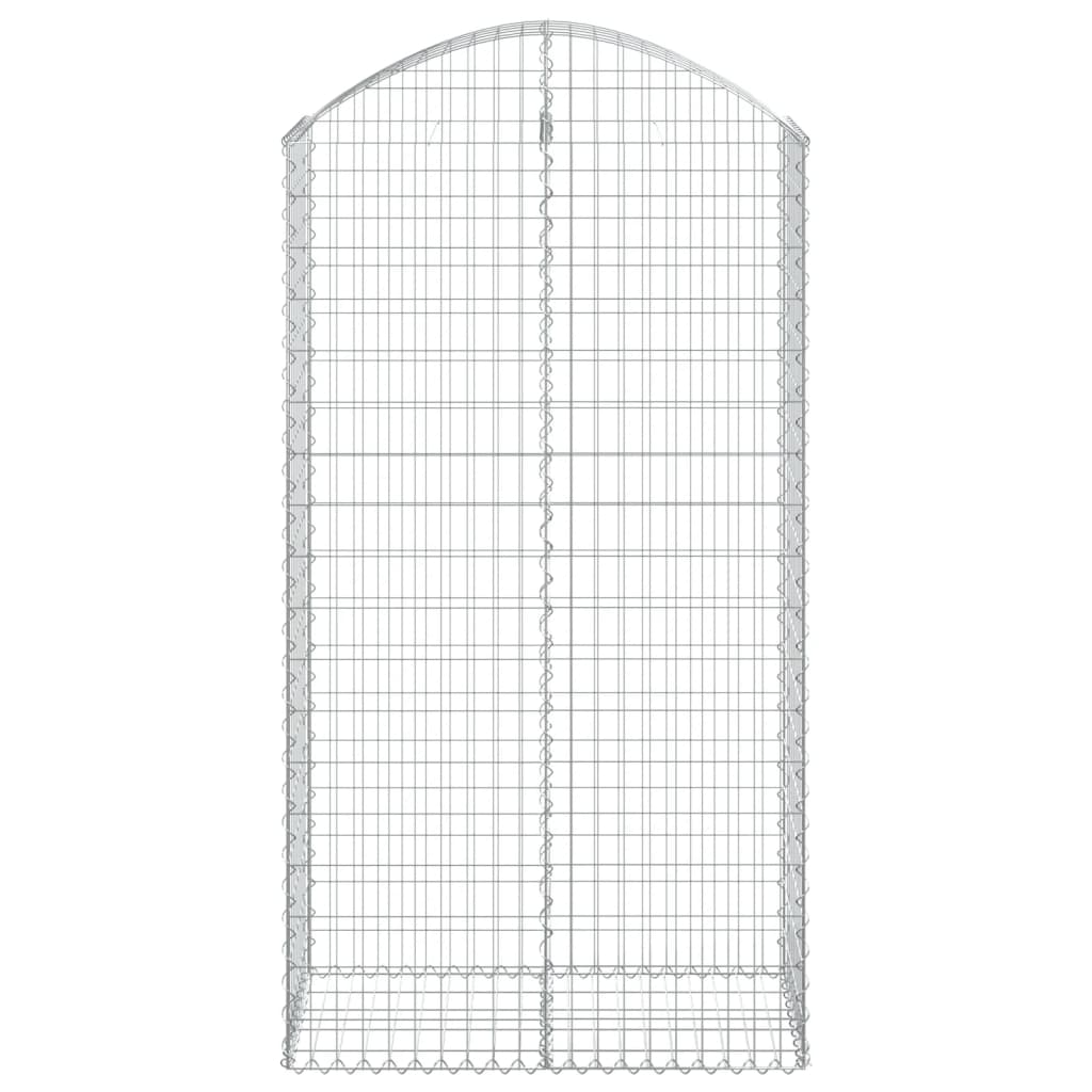 Coș gabion arcuit, 100x50x180/200 cm, fier galvanizat