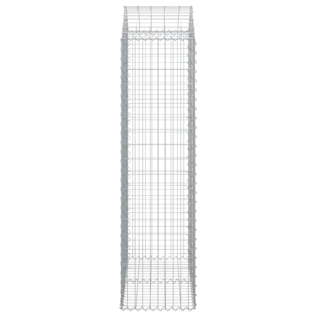 Coș gabion arcuit, 100x50x180/200 cm, fier galvanizat