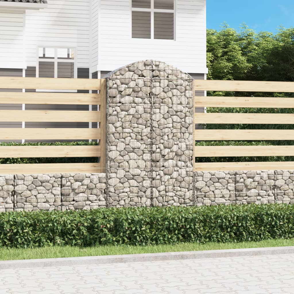 Coș gabion arcuit, 100x50x180/200 cm, fier galvanizat