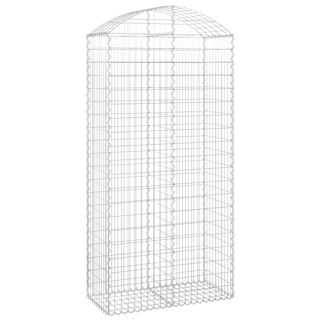 Coș gabion arcuit, 100x50x200/220 cm, fier galvanizat
