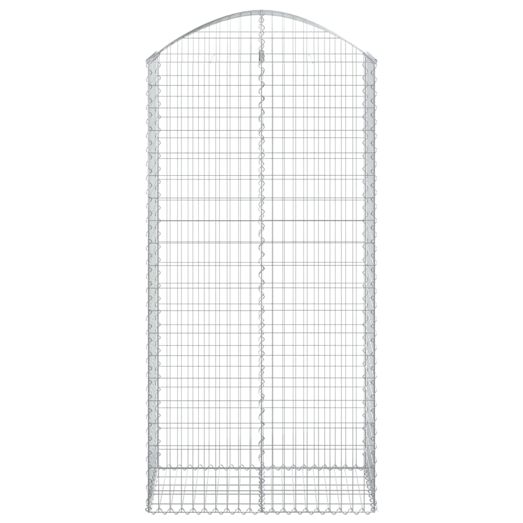 Coș gabion arcuit, 100x50x200/220 cm, fier galvanizat