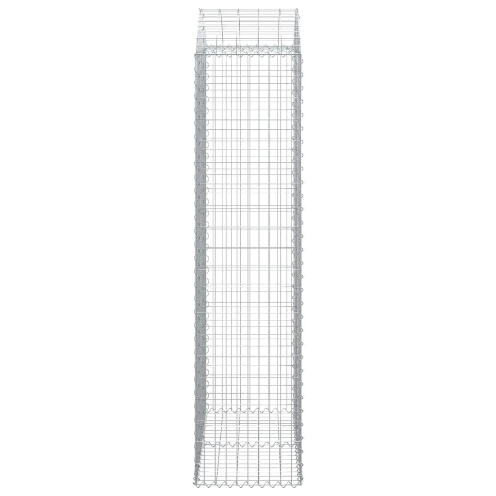 Coș gabion arcuit, 100x50x200/220 cm, fier galvanizat