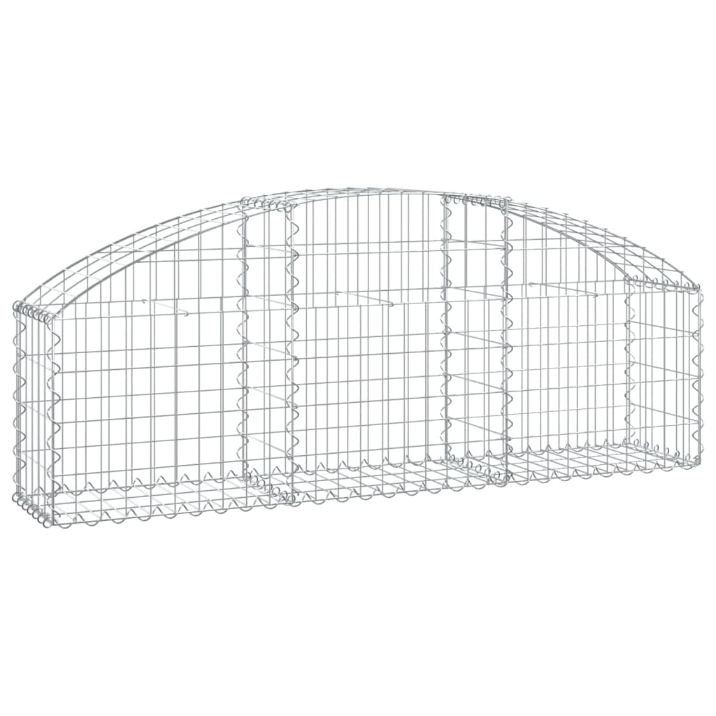 Coș gabion arcuit, 150x30x40/60 cm, fier galvanizat