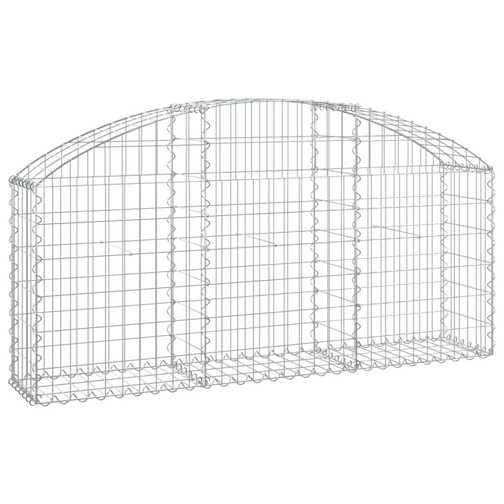 Coș gabion arcuit, 150x30x60/80 cm, fier galvanizat