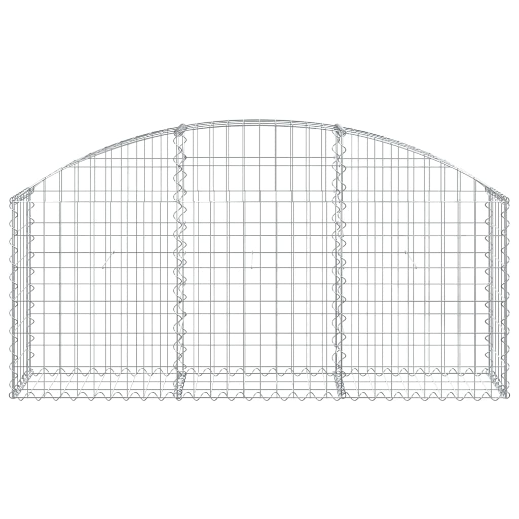 Coș gabion arcuit, 150x30x60/80 cm, fier galvanizat