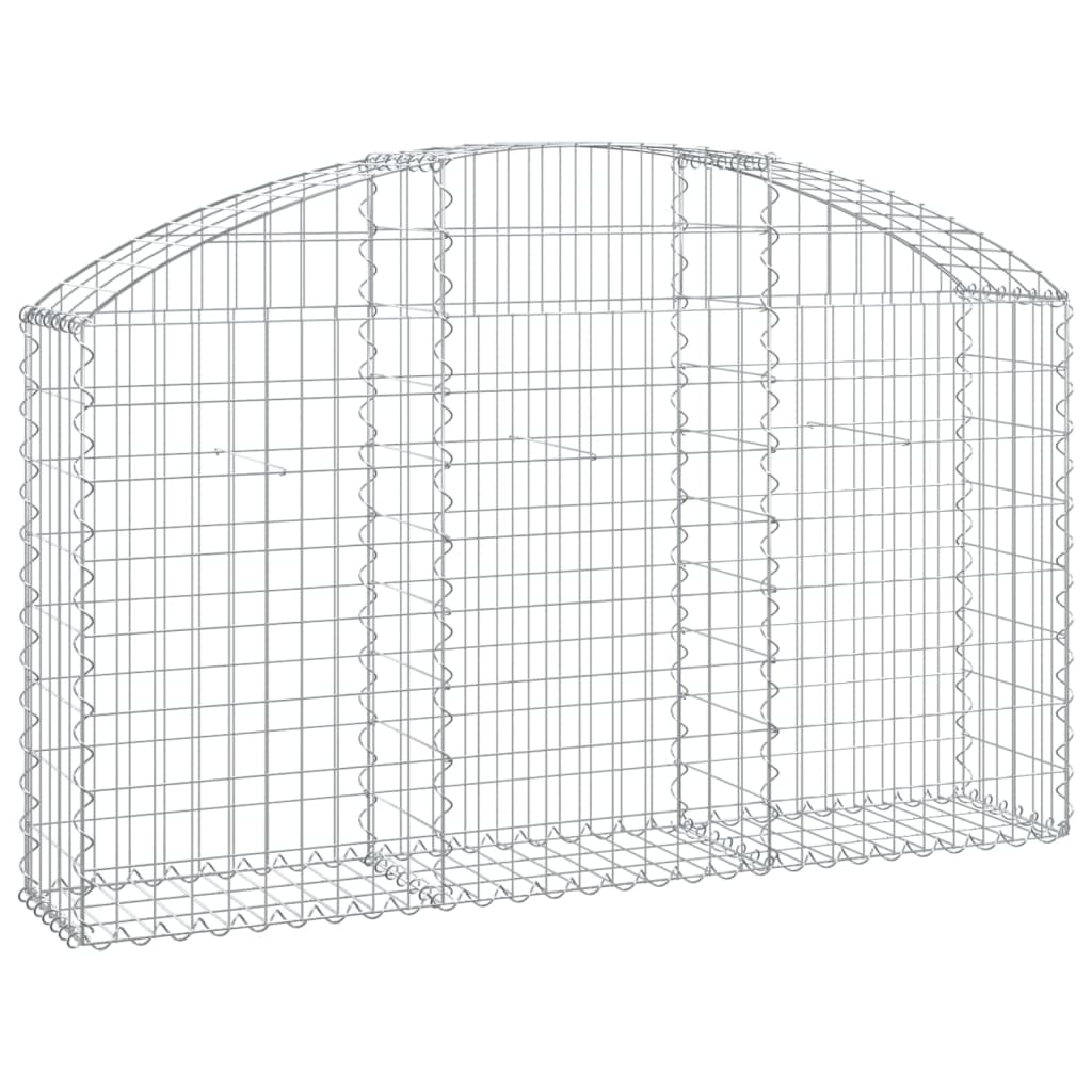 Coș gabion arcuit, 150x30x80/100 cm, fier galvanizat