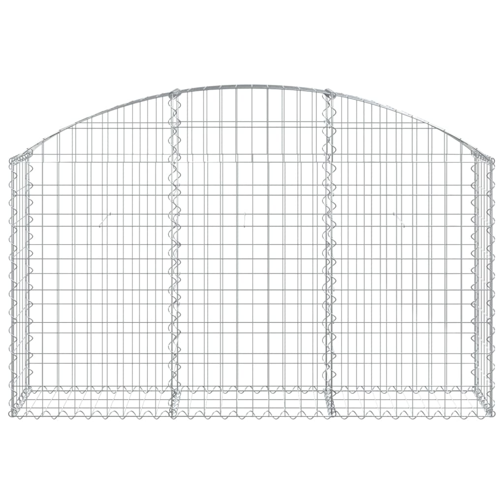 Coș gabion arcuit, 150x30x80/100 cm, fier galvanizat