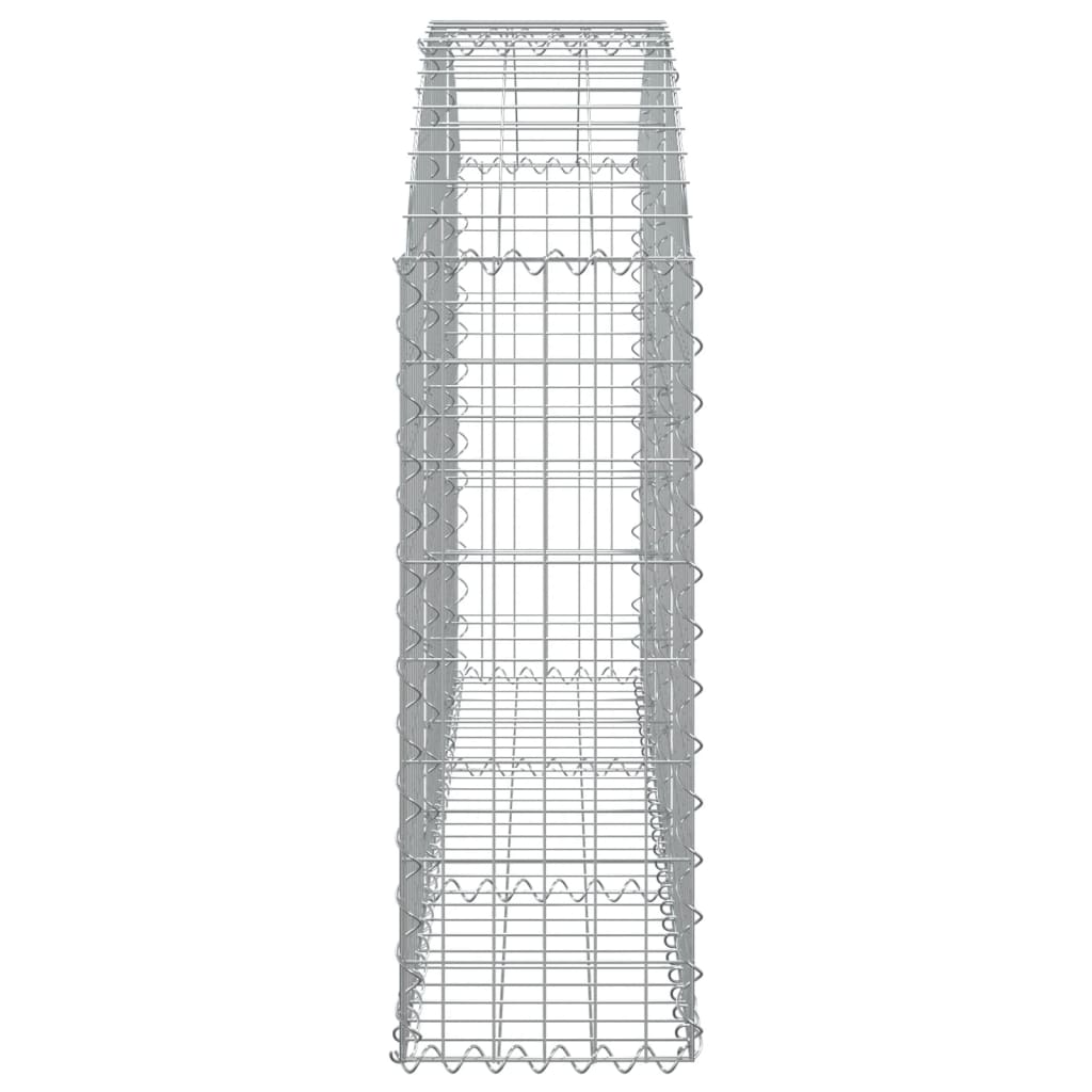 Coș gabion arcuit, 150x30x80/100 cm, fier galvanizat