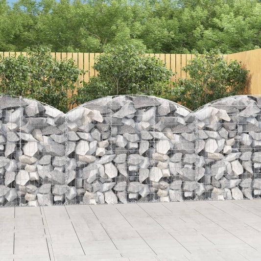 Coș gabion arcuit, 150x30x100/120 cm, fier galvanizat