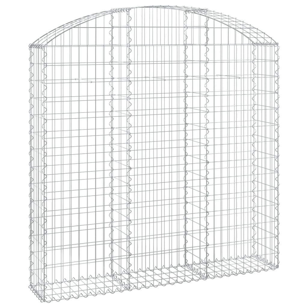Coș gabion arcuit, 150x30x140/160 cm, fier galvanizat
