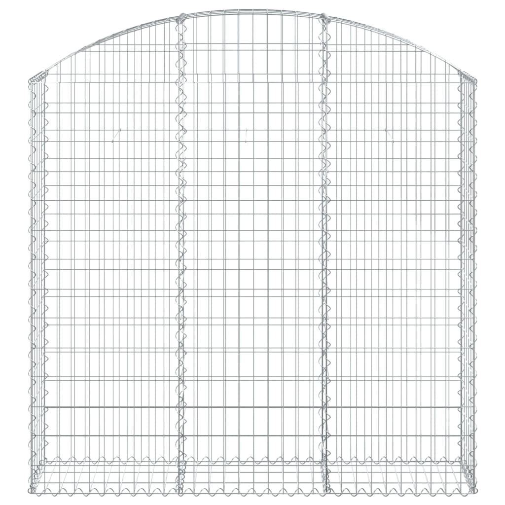 Coș gabion arcuit, 150x30x140/160 cm, fier galvanizat